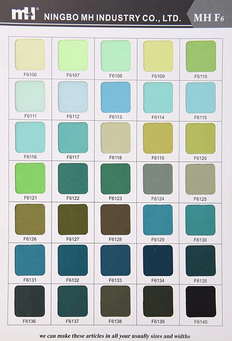 Pongee color card